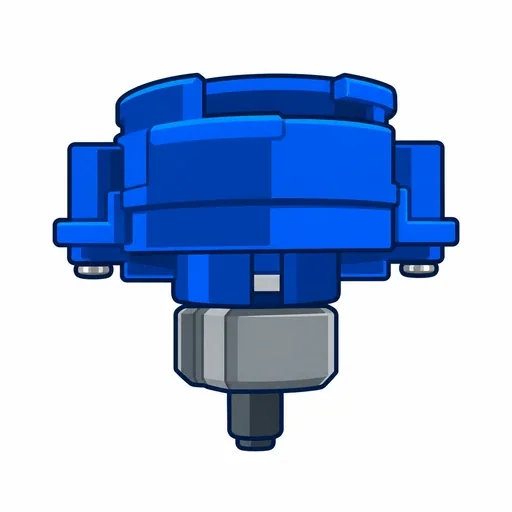 Flat Icon: Right Engine Gear (Metal Semi-Flat)
