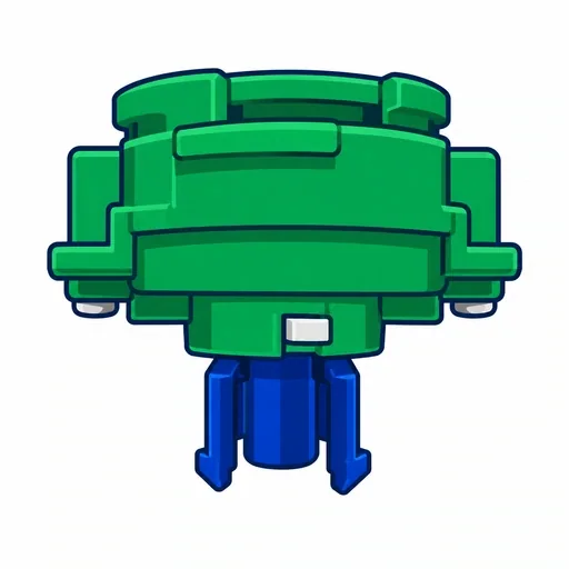 Flat Icon: Right Engine Gear (Reverse)