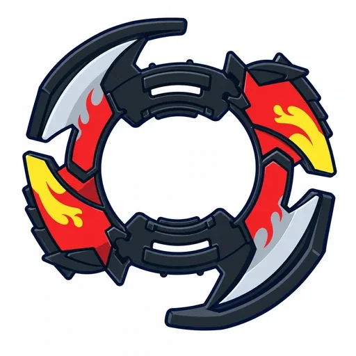 Blade in Draufsicht: RC Beyblade Lü Bu (Driger V2)