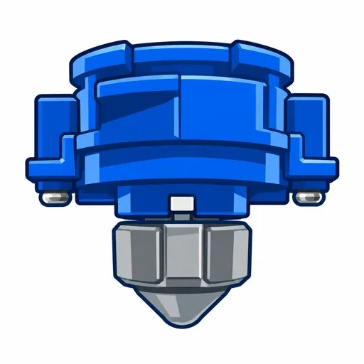 Flat Icon: Right Engine Gear (Metal Ball)